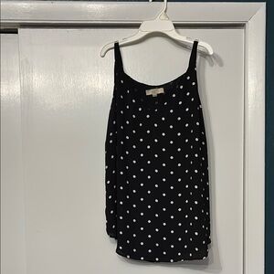 Loft Black Polka Dot Cami Top